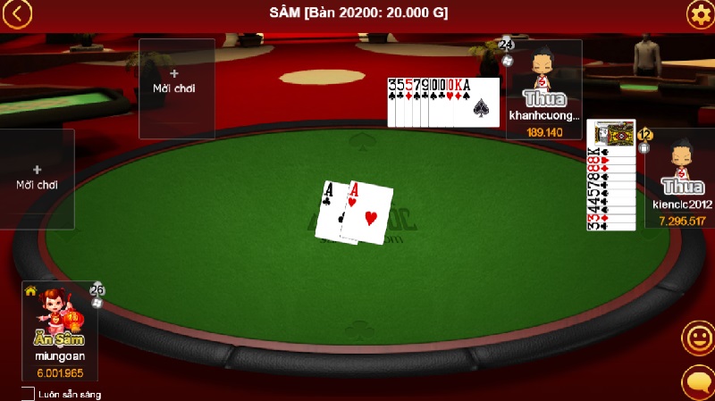 Thứ tự các quân bài trong sâm 